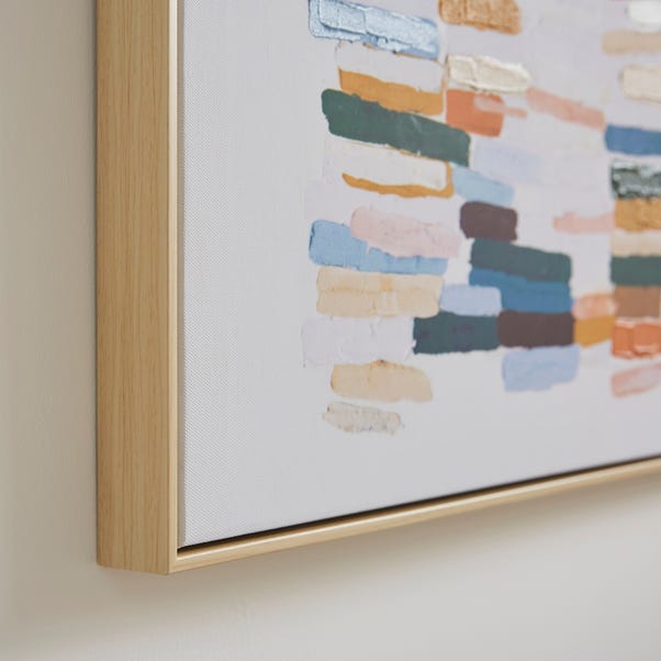 Elements Dashes Framed Canvas