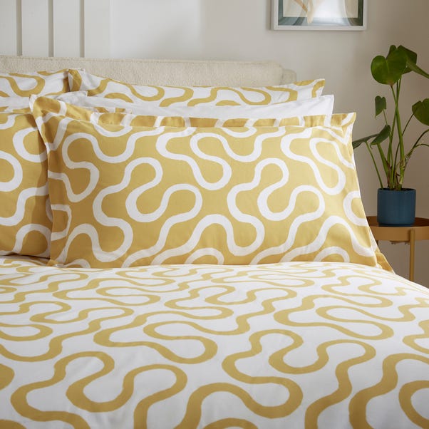 Elements Wiggins Wiggle Ochre Oxford Pillowcase