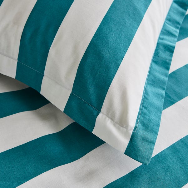 Elements Bold Stripe Teal Oxford Pillowcase