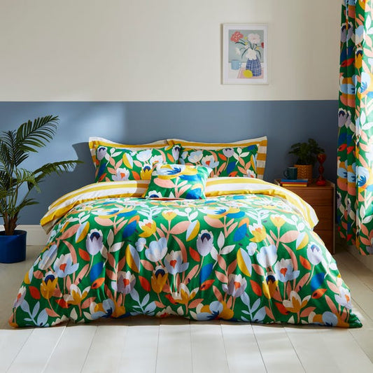Elements Fieldsley Multicoloured Cotton Duvet Cover And Pillowcase Set