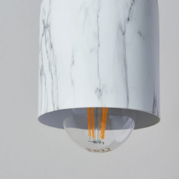 Elements Levi Marble Adjustable Pendant Light