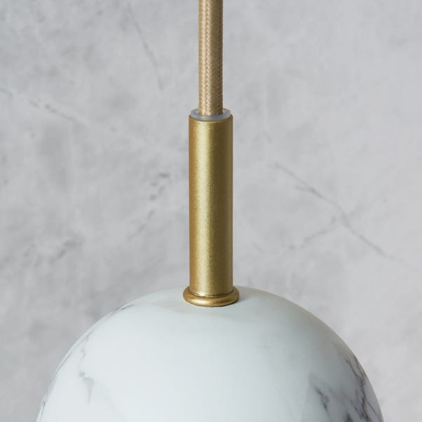 Elements Levi Marble Adjustable Pendant Light