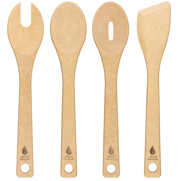 Natural Elements Reusable Wood Fibre Kitchen Utensil Set