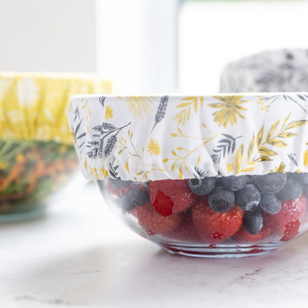 Set Of 3 Reusable Stretchable Cloth Bowl Covers