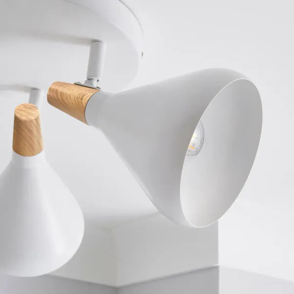 Elements Wolston 3 Light Semi Flush Spotlight