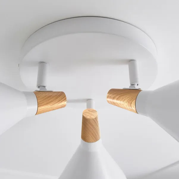 Elements Wolston 3 Light Semi Flush Spotlight