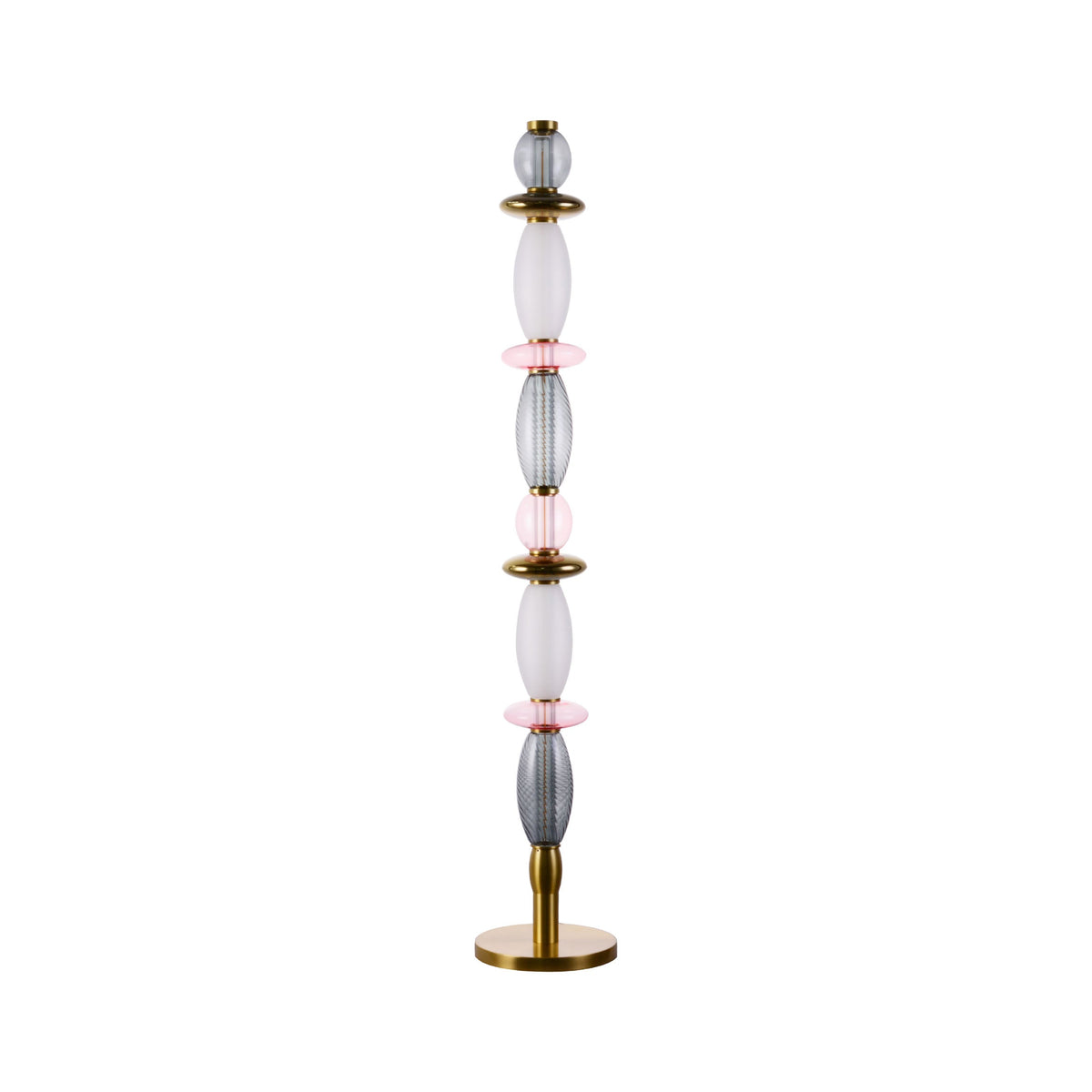 Léonor Floor Lamp Glass Grey / Ø 15 X H 145 Cm
