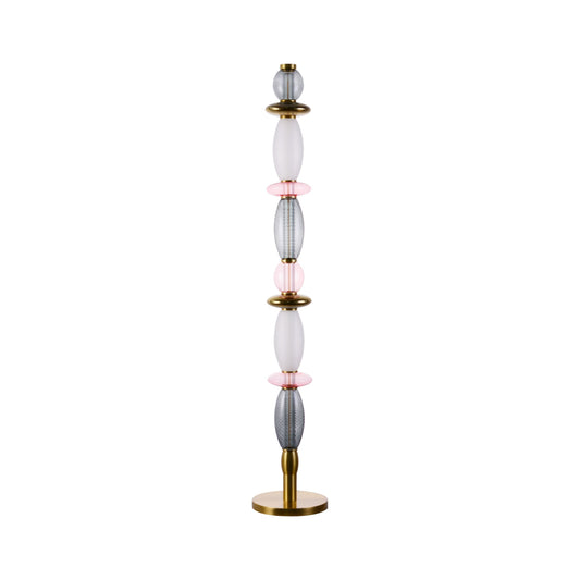 Léonor Floor Lamp Glass Grey / Ø 15 X H 145 Cm