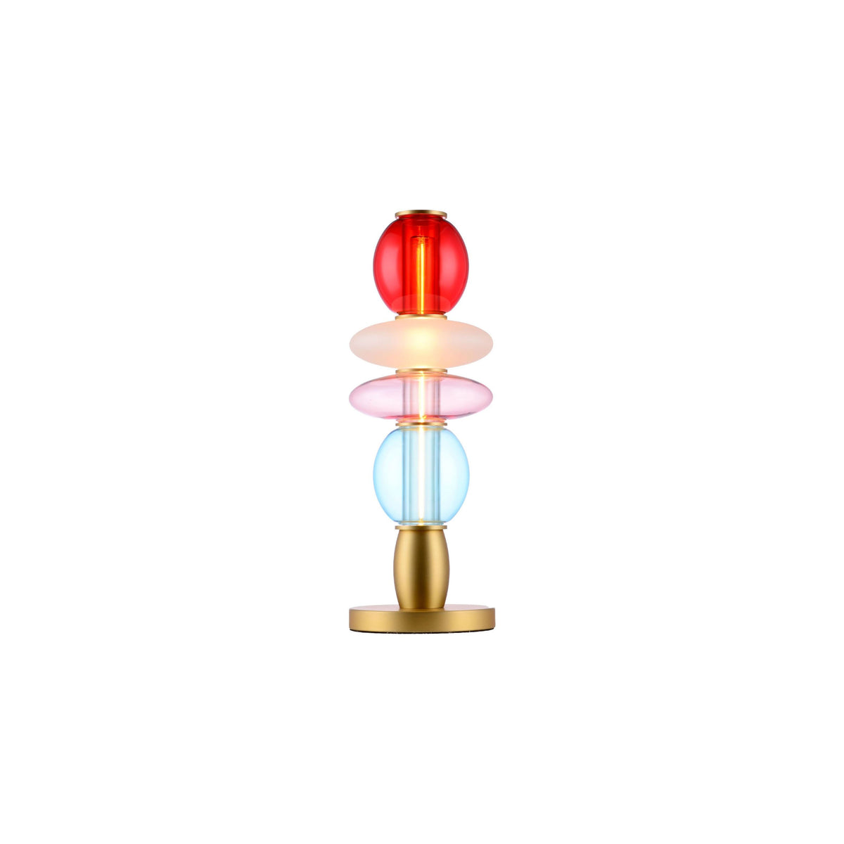 Léonor Table Lamp Glass Multicoloured / Ø 15 X H 41.7 Cm